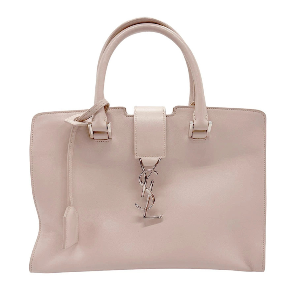 Saint Laurent Baby Cabas Leather Shoulder Bag Handbag Pink